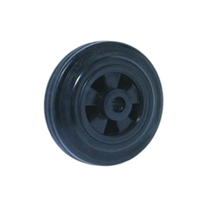 RUBBER SINGLE WHEEL ONLY WITH PLASTIC CORE